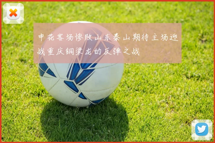 申花客场惨败山东泰山期待主场迎战重庆铜梁龙的反弹之战